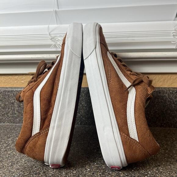 Vans Scotchguard Classic Mens 8.5 Rust Suede Skate Sneaker Shoes Lace Up Low Top - Picture 5 of 11
